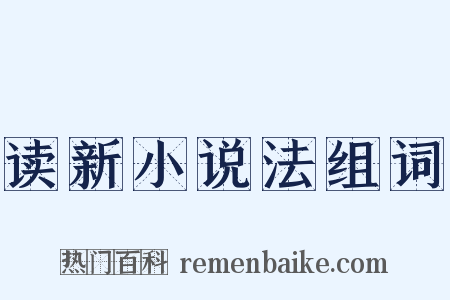 读新小说法组词是什么意思的图片